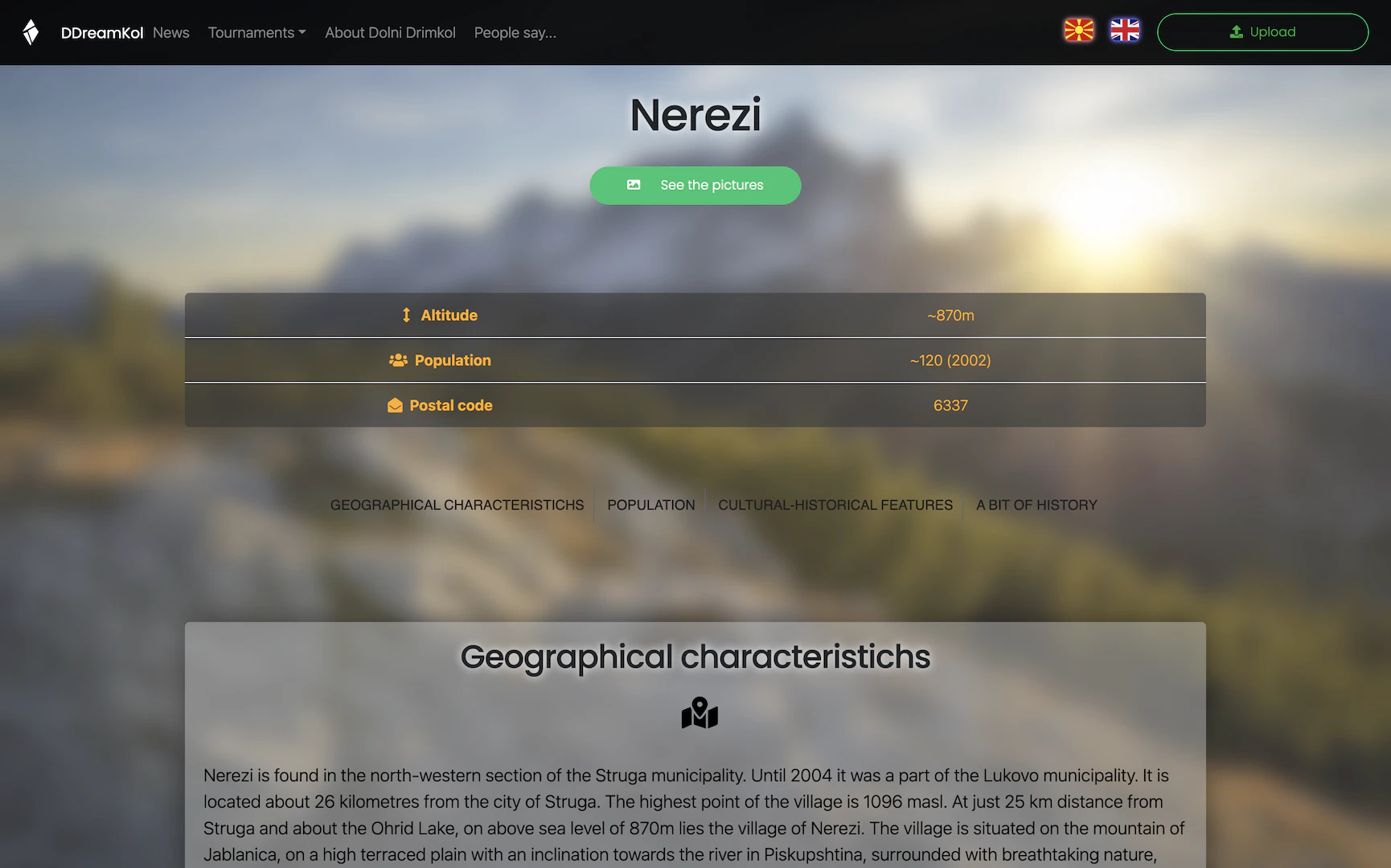 DDreamkol - Nerezi village page