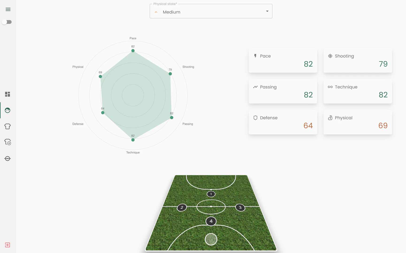 Futbob - Player stats